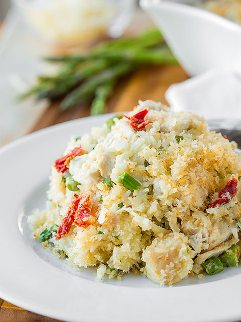Ризотто с курицей и овощами